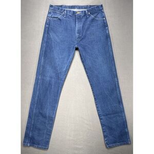 Wrangler Jeans Mens Size 38x38 (36x36) Blue Straight Cowboy‎ Cut Workwear Denim